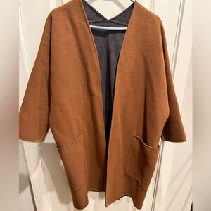 Vince Charcoal and Chestnut Wool Sweater